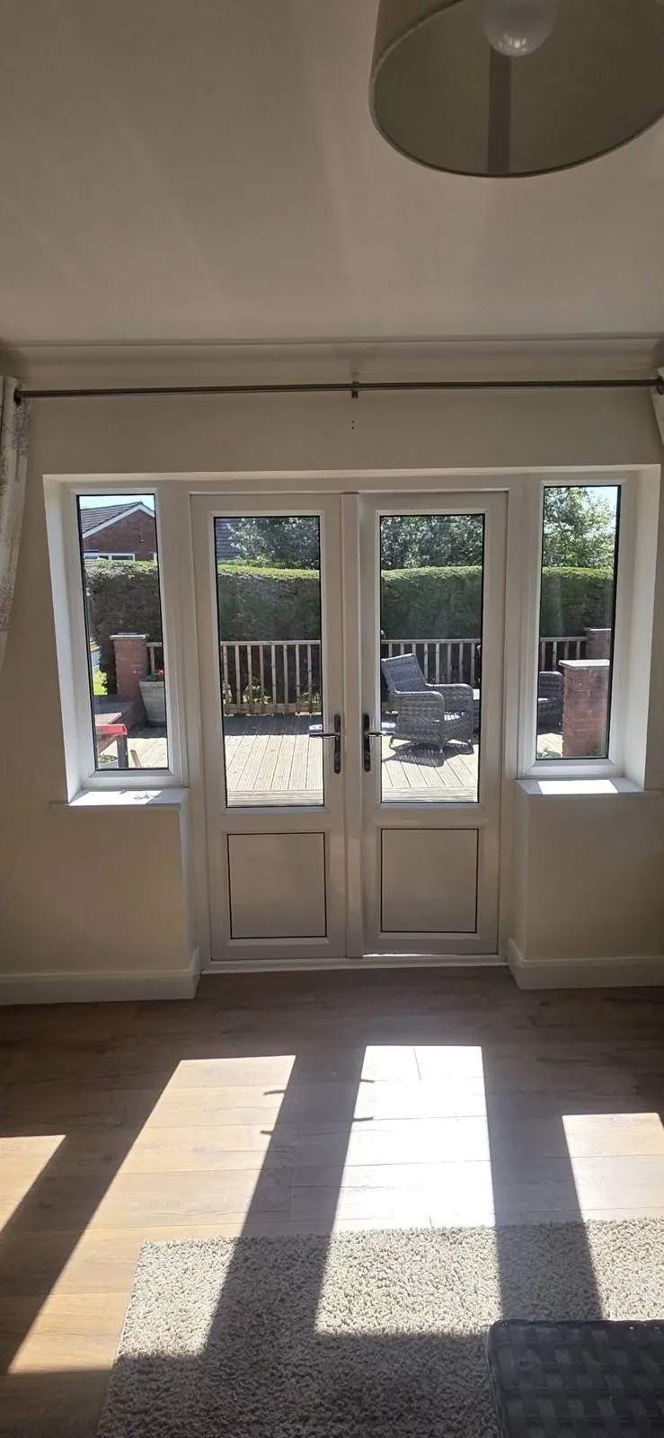 Old French doors before double glazing replacement